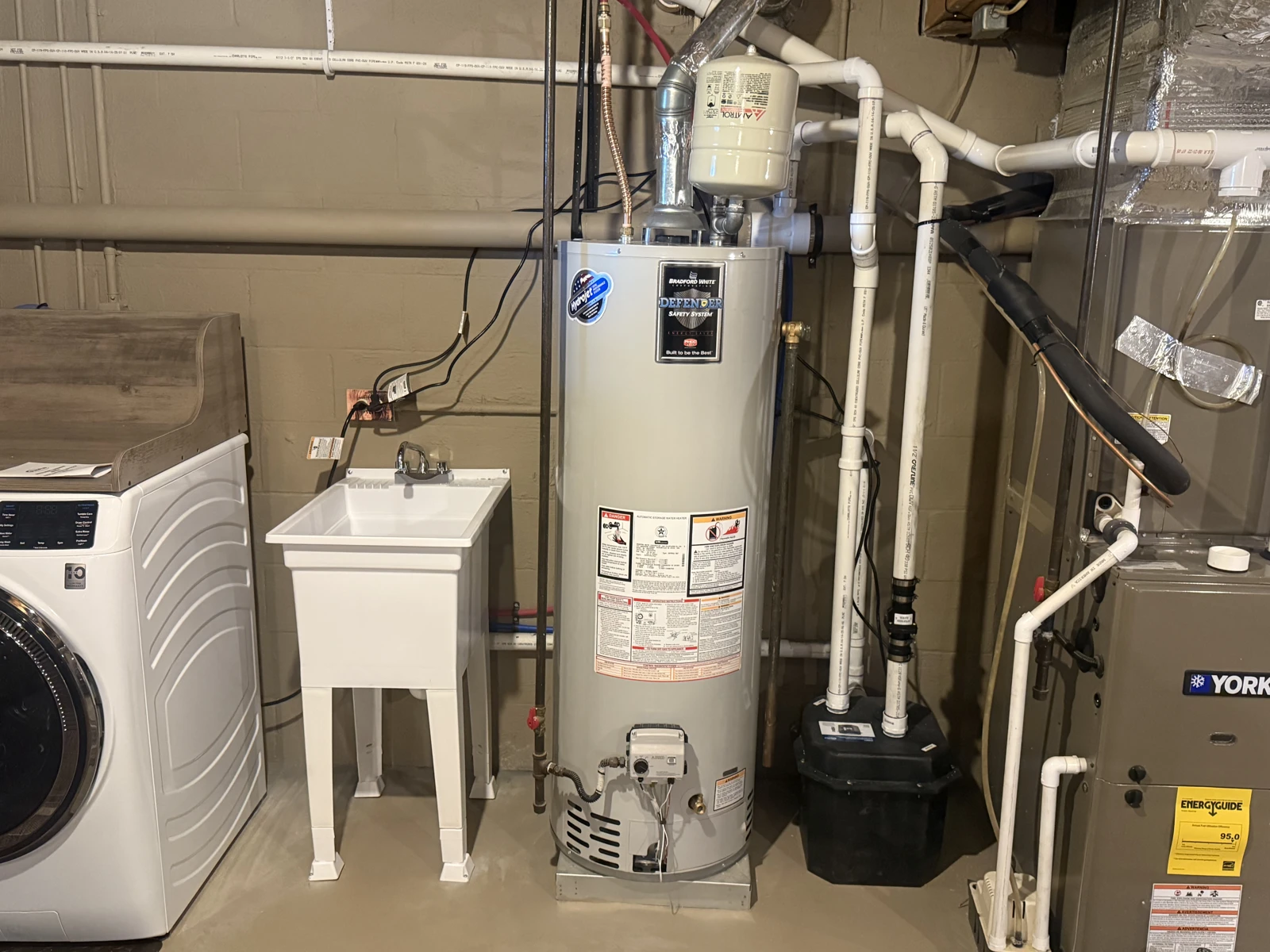 Residential tank water heater installation